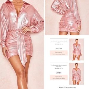 Metallic Draped Skirt Set